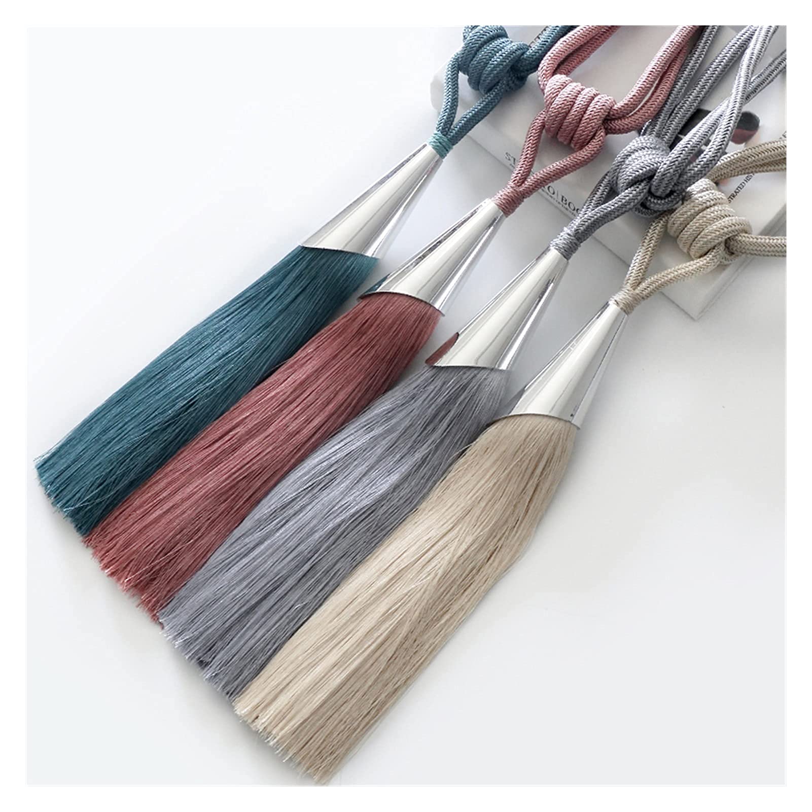 Lot de 2 Attaches de Rideaux à Suspendre, Boules, Crochets de Rideaux, Sangles de Bandage, Bretelles, Pompon, Boucle de Cravate, décoration d'intérieur (2 pièces 79 cm) (3 79 cm)