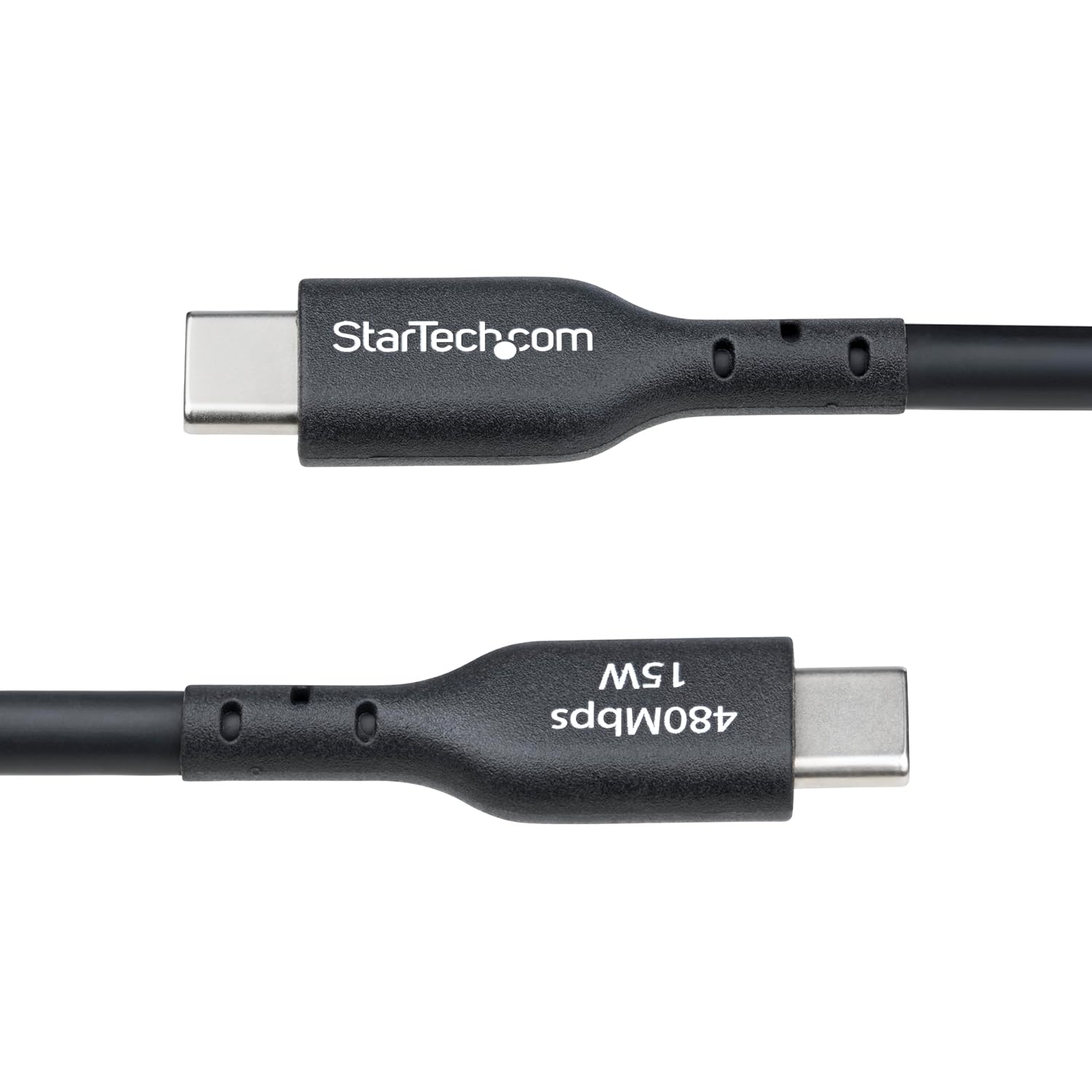 StarTech.com 15ft (4.5m) USB-A to USB-C Charging Cable, Charge & Sync, 3A, USB 2.0, TPE Jacket, Black USB Charging Cord