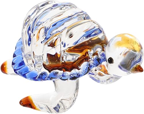 Miniatura 10 de BESPORTBLE Decoración para el hogar, decoración del hogar, figuras de tortuga de cristal, estatuas de tortuga marina sopladas, figuras