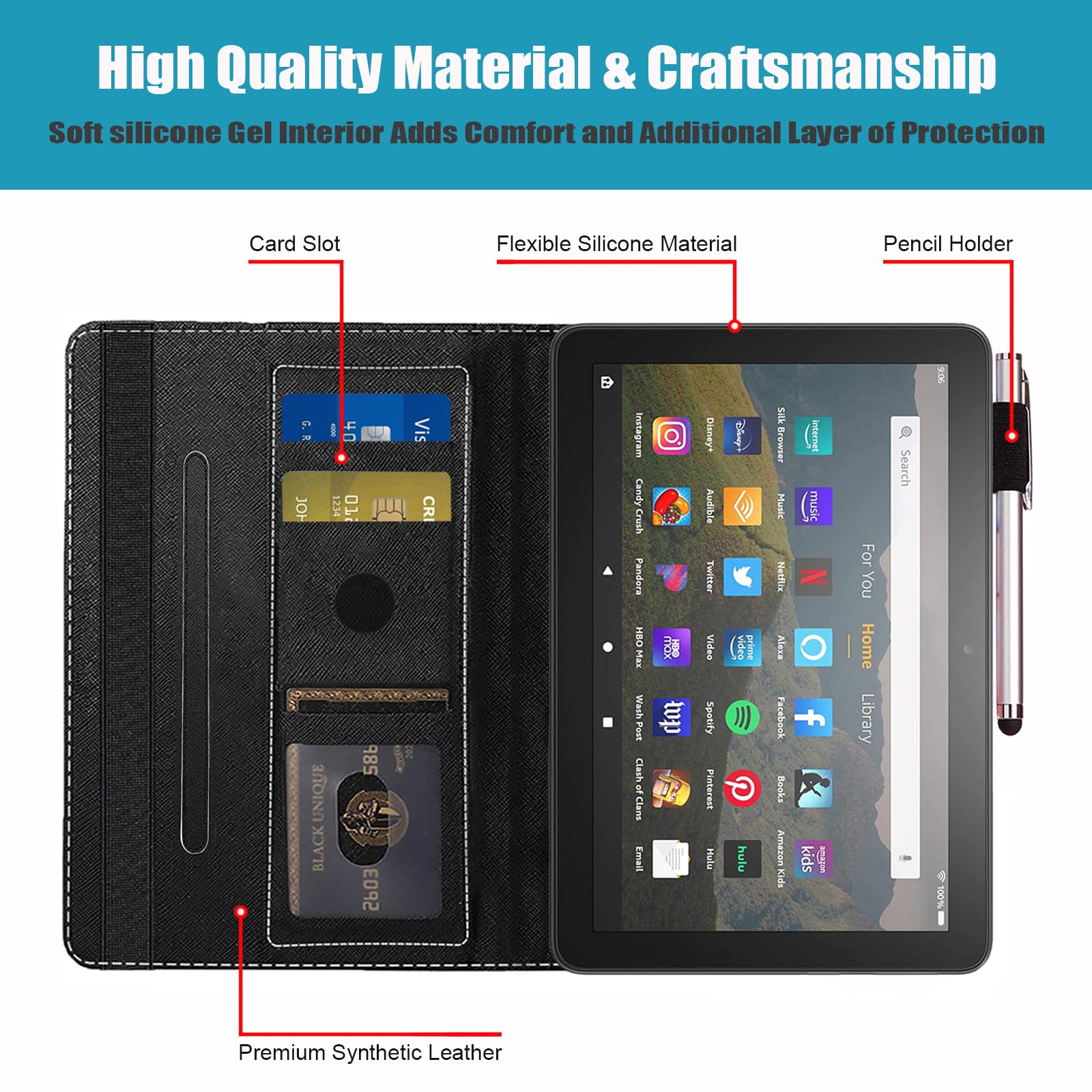 Amazon.co.jp: TBXOSTN ケース Amazon Kindle Fire HD 8 & HD 8 Plus