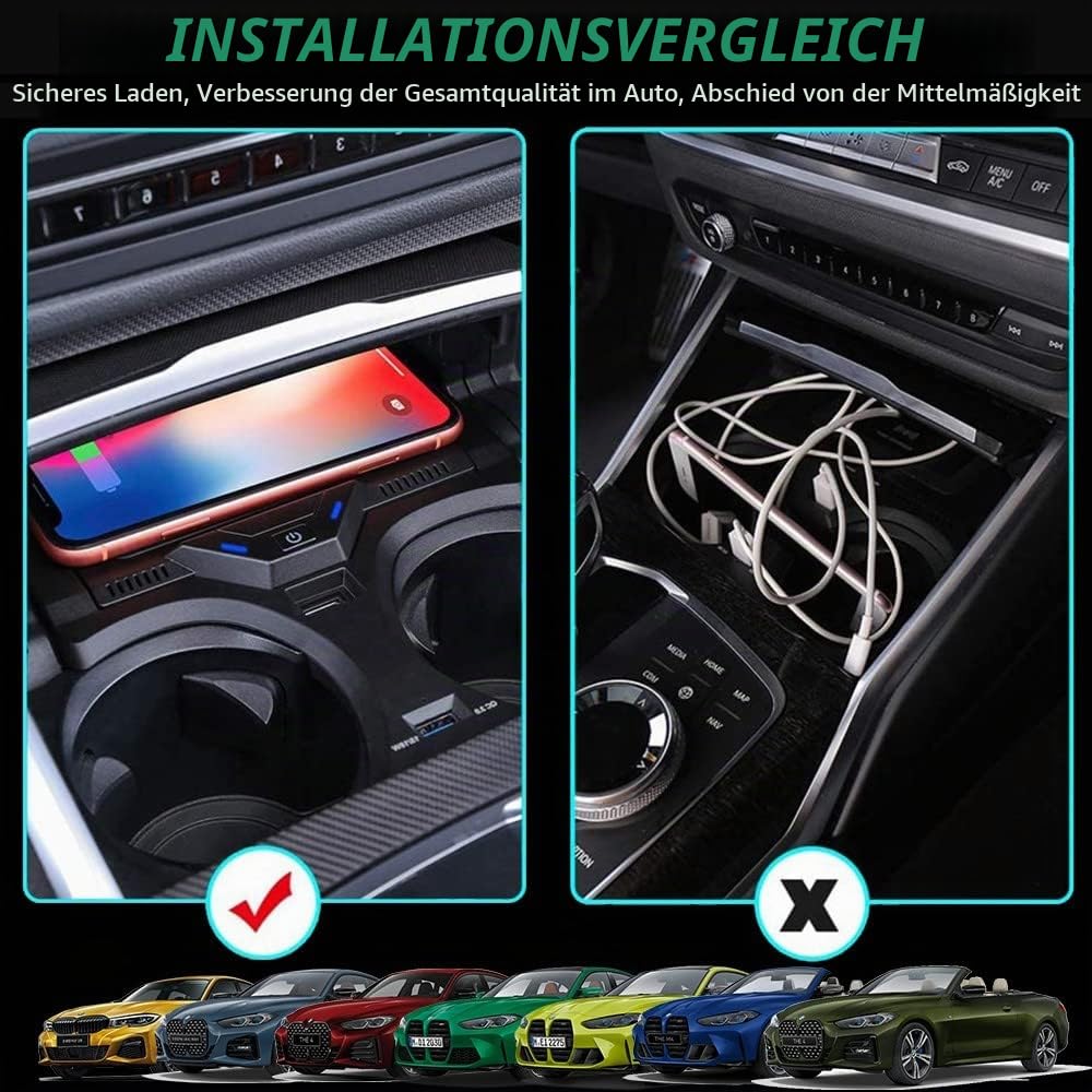 Kabelloses Ladegerät für BMW 3er 2019-2024 BMW 4er 2020-2024 2er 2022-2024