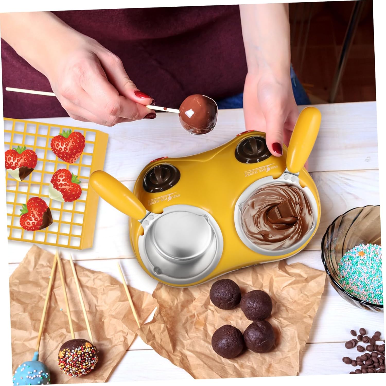 110v Melting Machine Electric Double Boiler for Candy Making Safe Quick Diy Molds Accessories Us