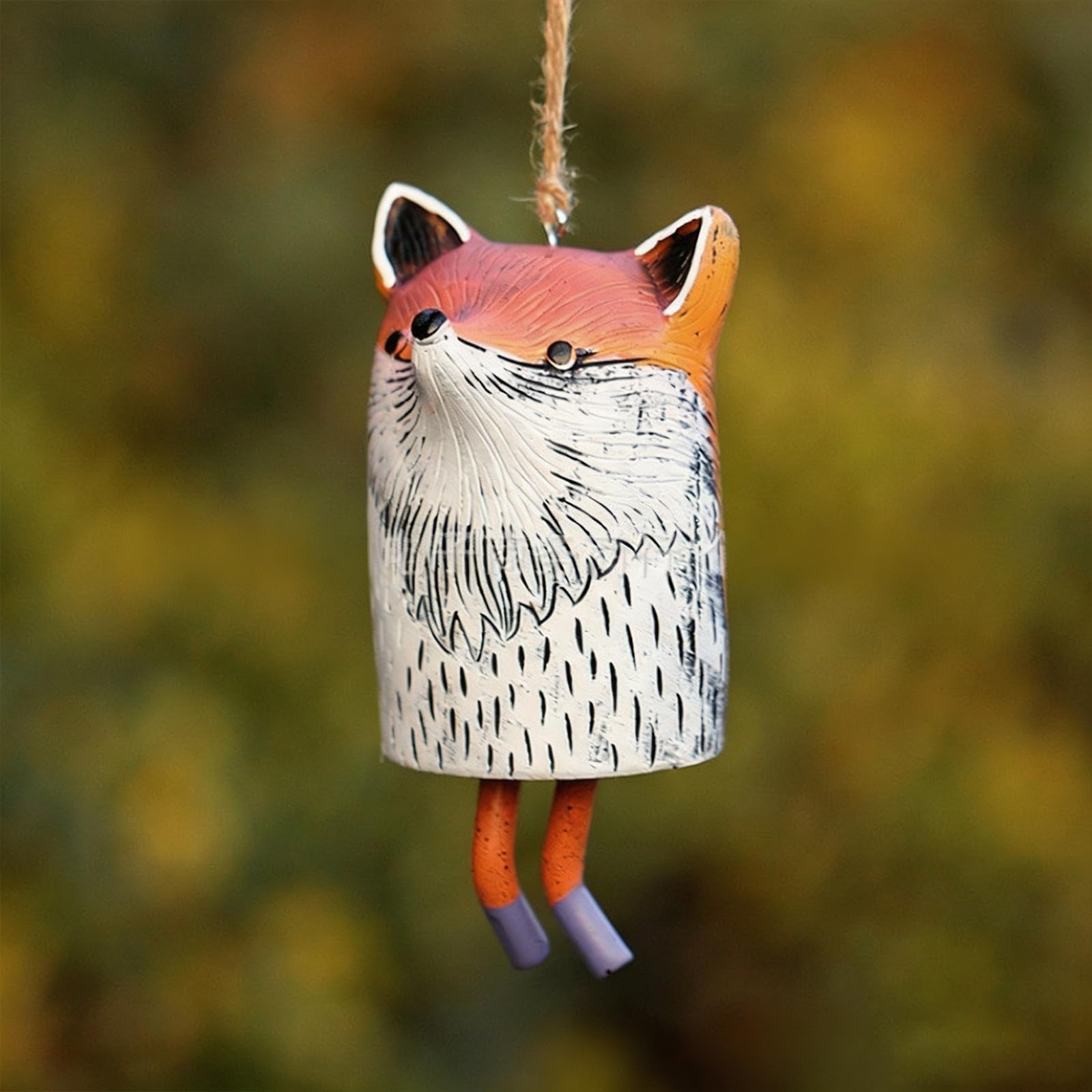 Handmade Whimsical Animal Wind Chime Ornaments, Whimsical Animal Resin Bell