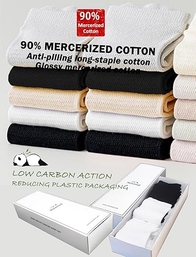 Miniatura 5 de Grip Pilates Yoga Socks Breathable Cotton Non slip Anti Slip for Floor Exercise Hospital Size 7-11 (Multi-packs)