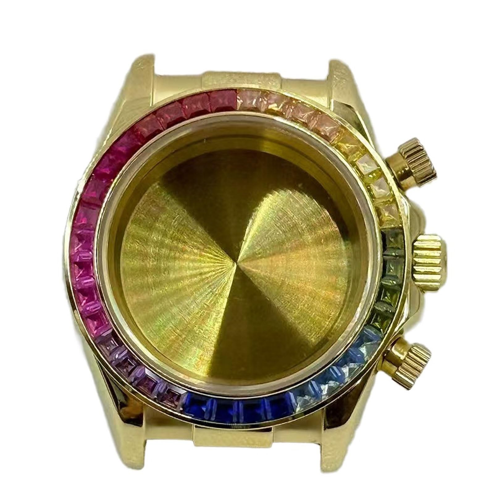 VK63 mechanizm kolorowe diamentowe etui z szafirowym kryształem, kompatybilne z zegarem 29,5 mm, akcesoria do modowania, narzędzia i zestawy naprawcze