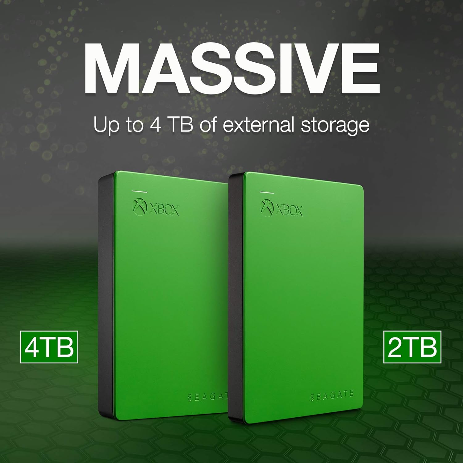 Seagate Game Drive for Xbox Green External Hard Drive Xbox One & 360 USB 3.0 (Renewed), Capacity:2.000GB (2TB)