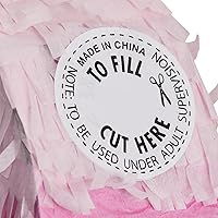 Vista 6 de BLUE PANDA Number Zero Pinata – Oro y rosa para niña de 10 cumpleaños – Caramelo y confeti rellenables para fiesta de cumpleaños 10 – Construcción