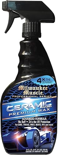 Miniatura 4 de Galón de cera de cerámica para automóvil (128 onzas líquidas), 4 veces el revestimiento de cerámica, cera hidrofóbica avanzada para brillo y