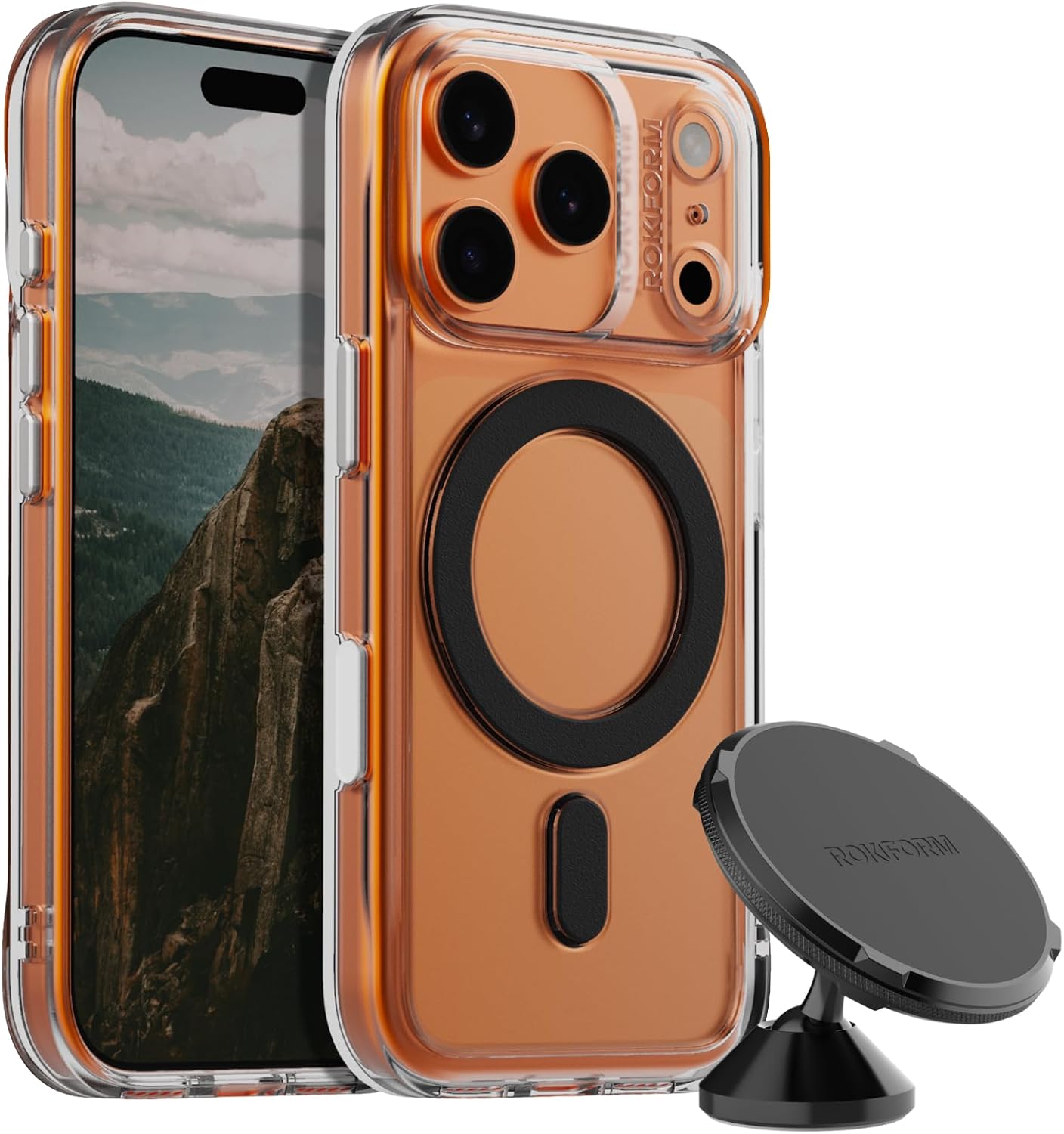 Rokform iPhone 17 Pro Slim Case + Magnetic Swivel Dash Mount