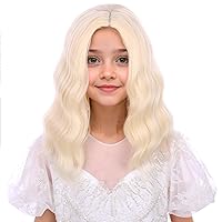 Vista 40 de Peluca rubia para niños, peluca ondulada corta y rizada para niñas, pelucas rubias doradas, pelucas de corte Bob rubio con raya lateral