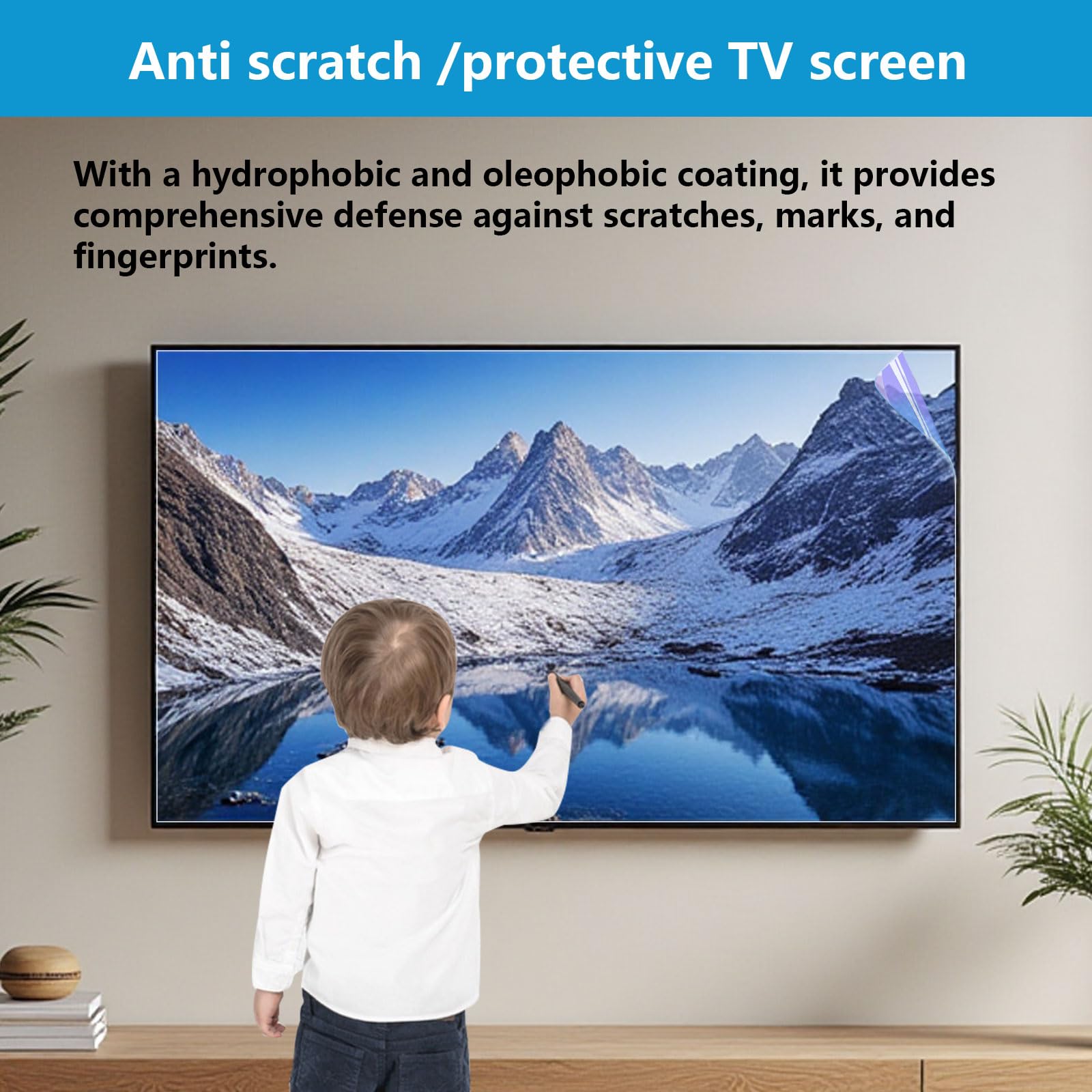 Protezione Per Schermo Opaca Anti-Luce Blu Per TV Da 65 Pollici, Protezione Per Schermo Antiriflesso Pellicola Antigraffio Per Televisori Domestici Da Interno