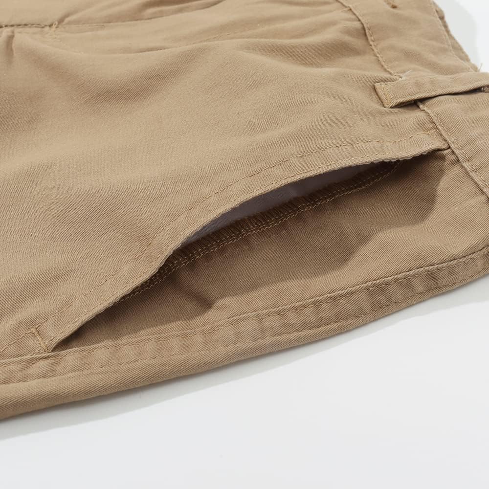 Spring&Gege Boys' Cotton Twill Flat Front Uniform Stretch Chino Shorts - Image 4