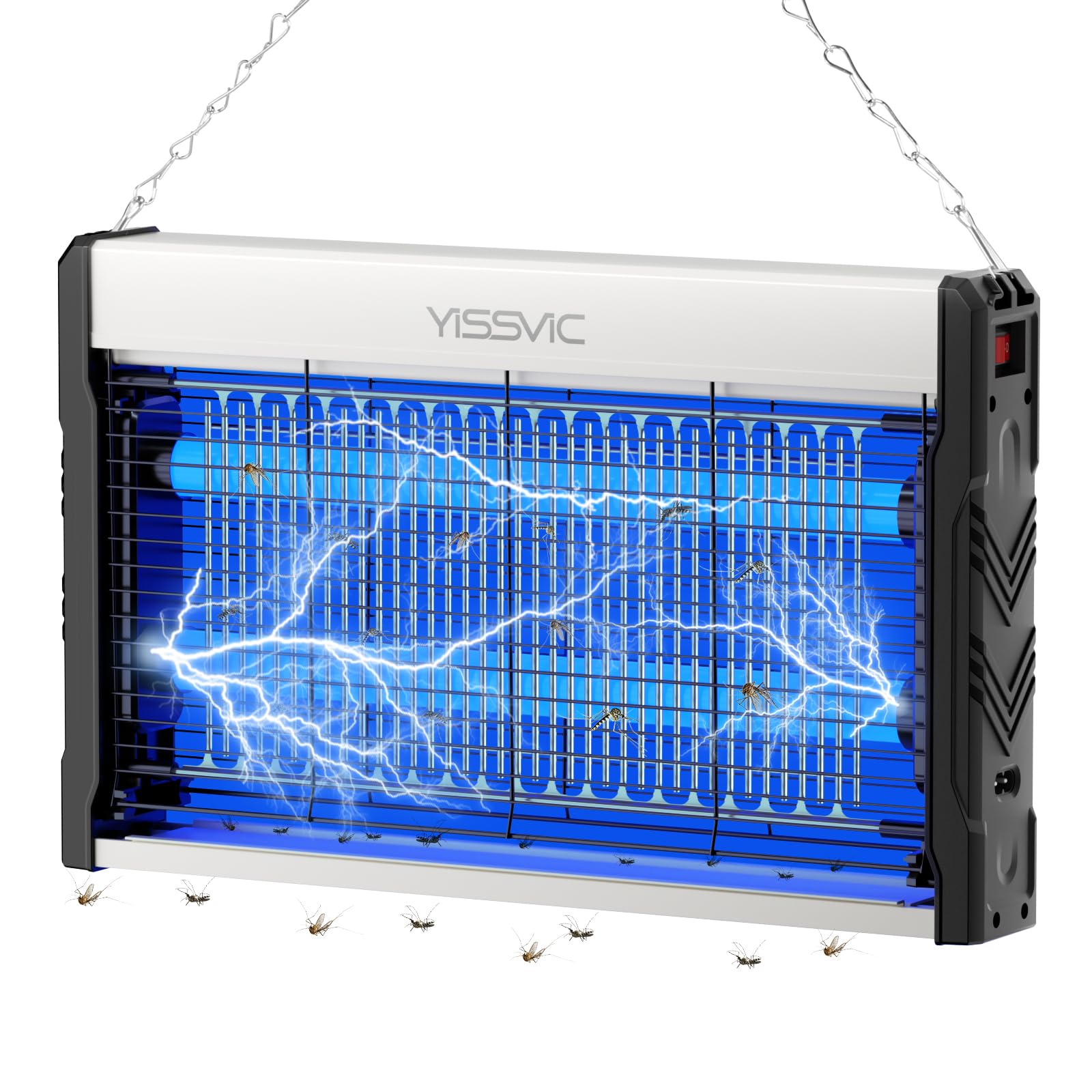 YISSVIC Lampara Antimosquitos Matamoscas Electrico Lámparas LED UV, Mata Insectos para Interiores contra Mosquitos, Moscas y Otros Insectos Voladores