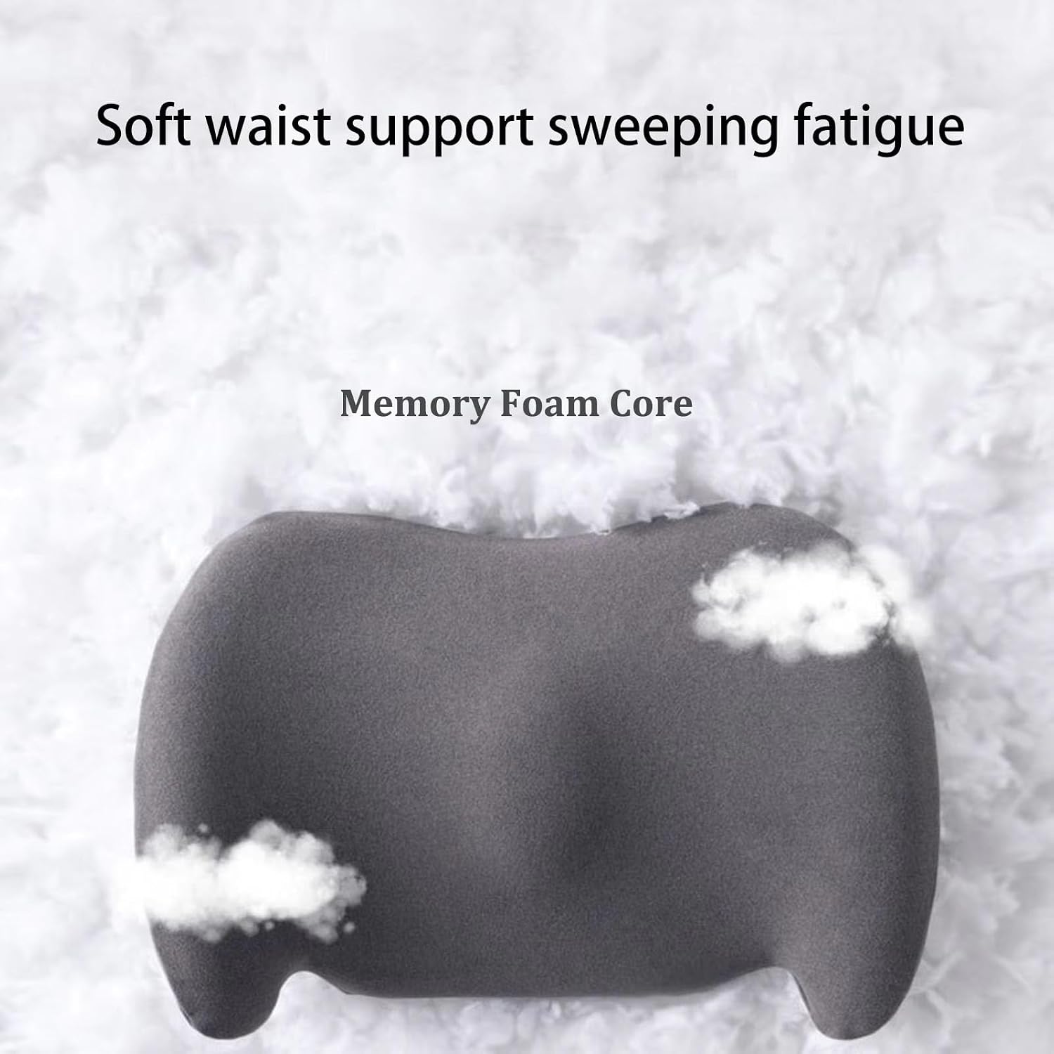 Car Lumbar Support Pillow for BMW iX 2022-2025, Memory Foam Back Cushion for Office Chair, Ergonomic Design for Lower Back Pain Relief, Comfortable & Breathable,Mesh-Black