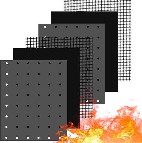 Paquete de 6 Forros Reutilizables para Horno Tostador Tapete Antiadherente para Freidora Forros para Horno de Freidora de Aire Tapete para Tostadora