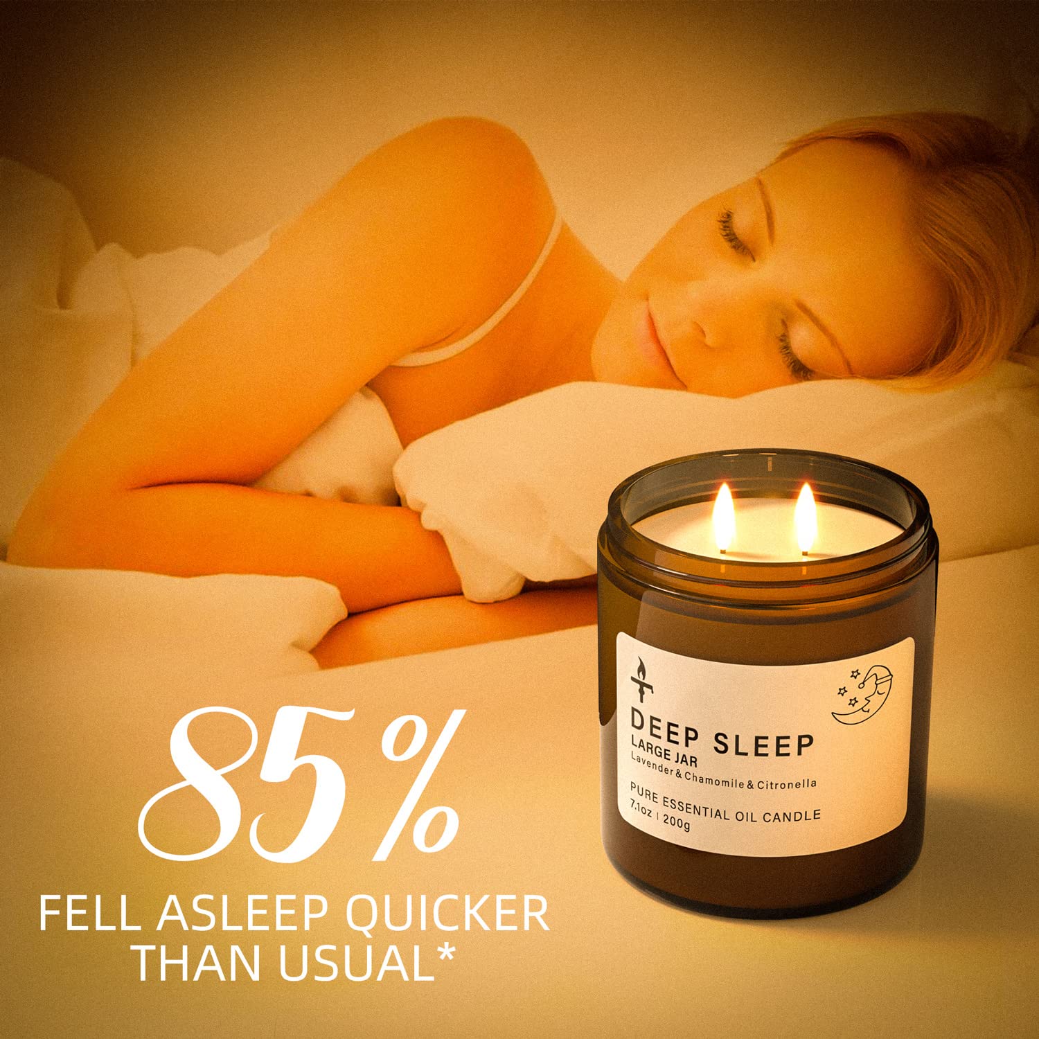 TRINIDa 2 Wicks Sleep Large Candle Gift Set, Candles Long Burning up to 100 Hours (14.2OZ) - Image 4