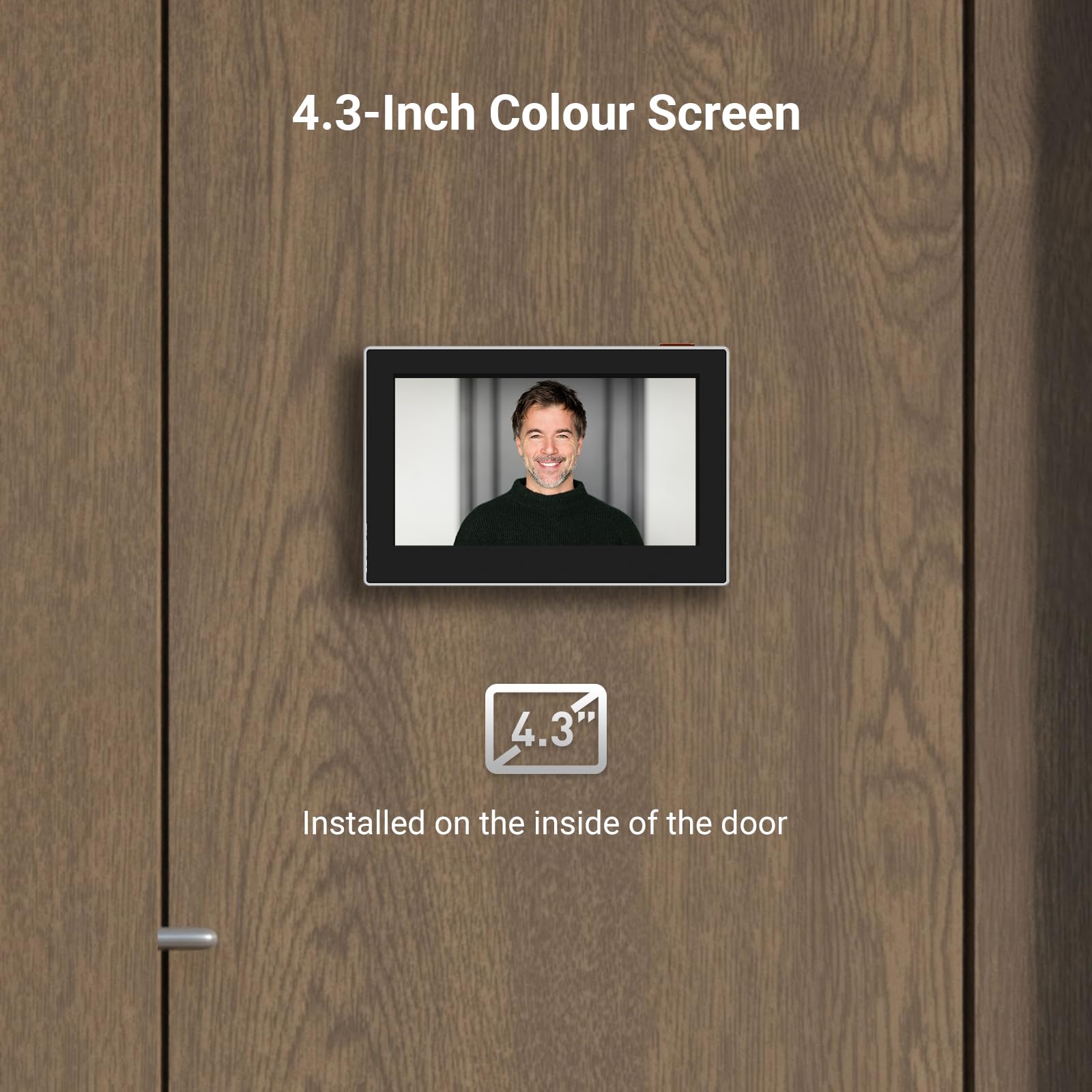 EZVIZ Peephole Camera (Door Viewer Cam) Wireless with 4.3" Monitor, 14-26mm Hole, 35-105mm Door Thickness, 2.4GHz Wi-Fi - Image 3