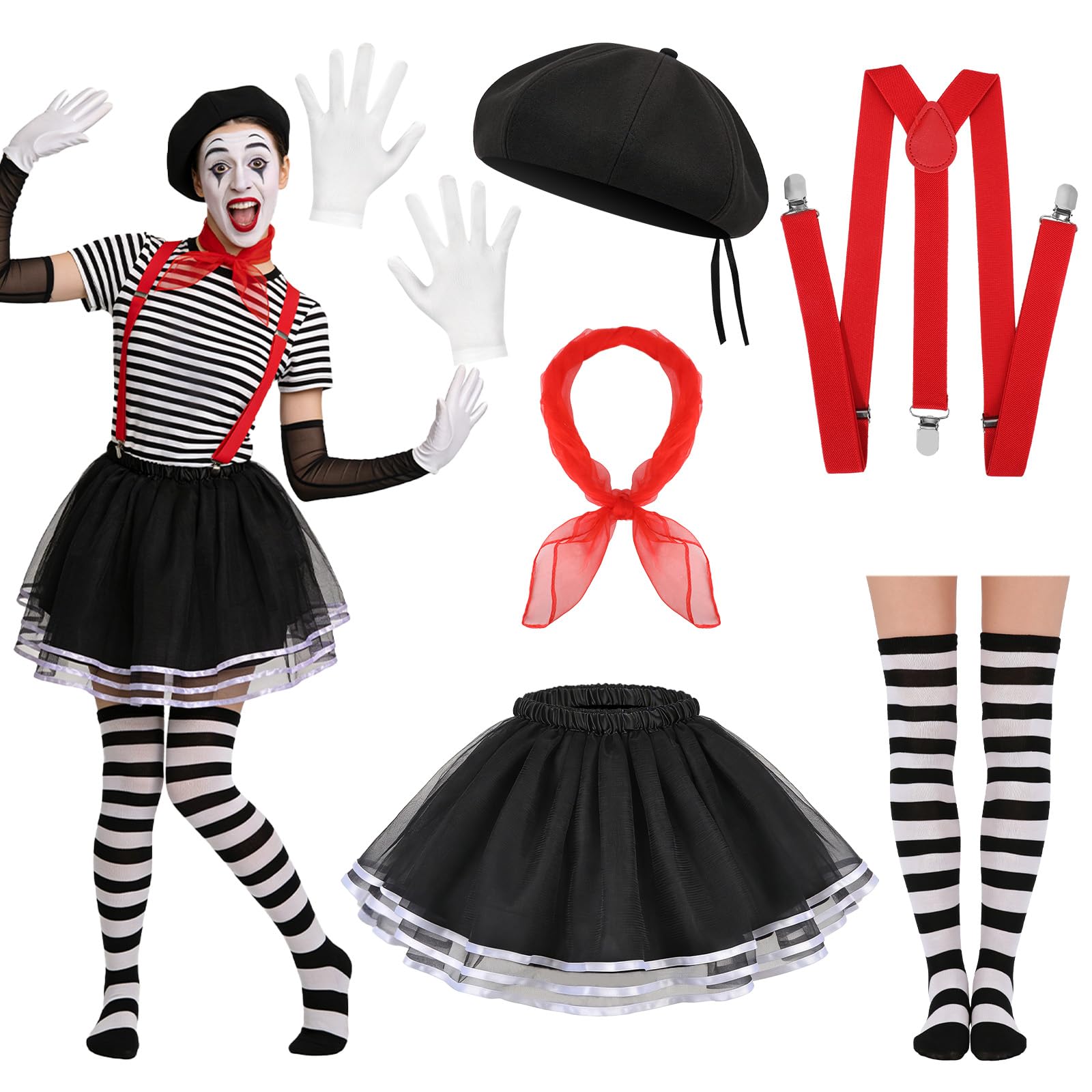 Costume da suore di Halloween, 3 pezzi, set di monasteri da donna, con gioielli per la testa di suora, catena a croce e calze sexy al ginocchio, accessorio per Halloween, carnevale, feste