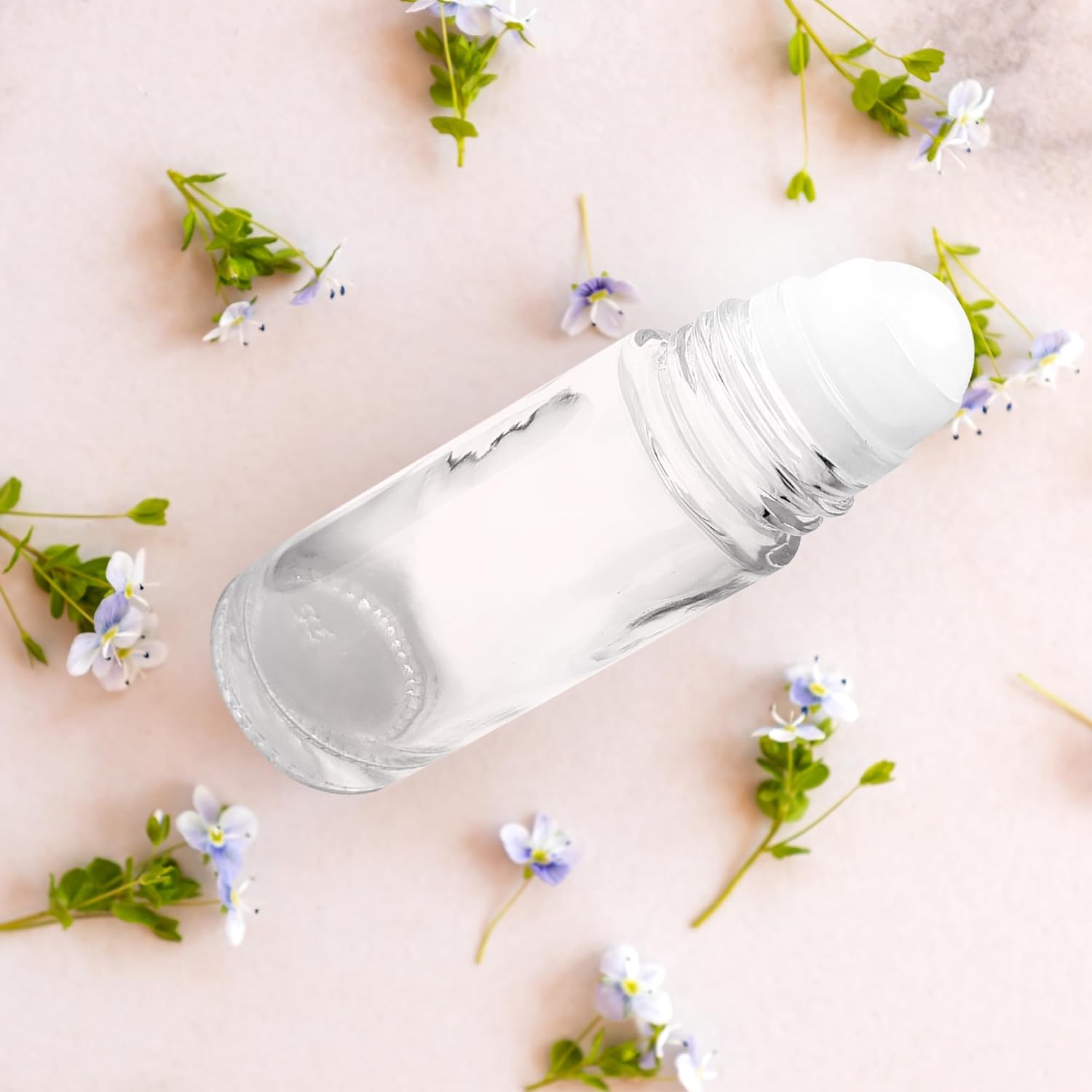 Roll-On Glass Bottles – 12 Bottles (Pack of 1) Refillable Clear Bottles with Roller Balls bottle, Leakproof Caps – 30ml Essential Oil, Perfume & Massage Oil Containers