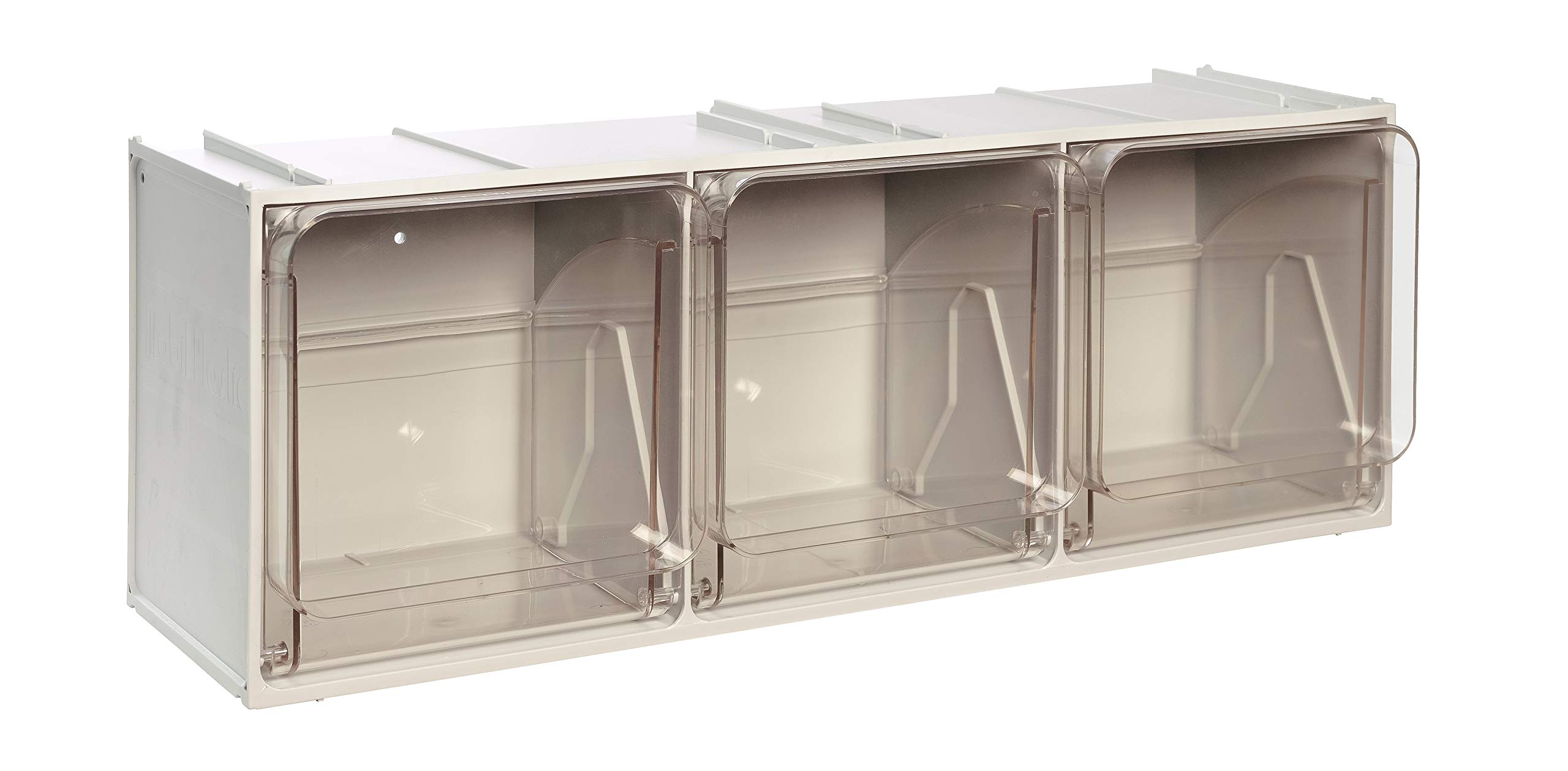 Mobil Plastic Cassettiera modulare 3 cassetti Crystal Box CB50/4S Grigio Chiaro