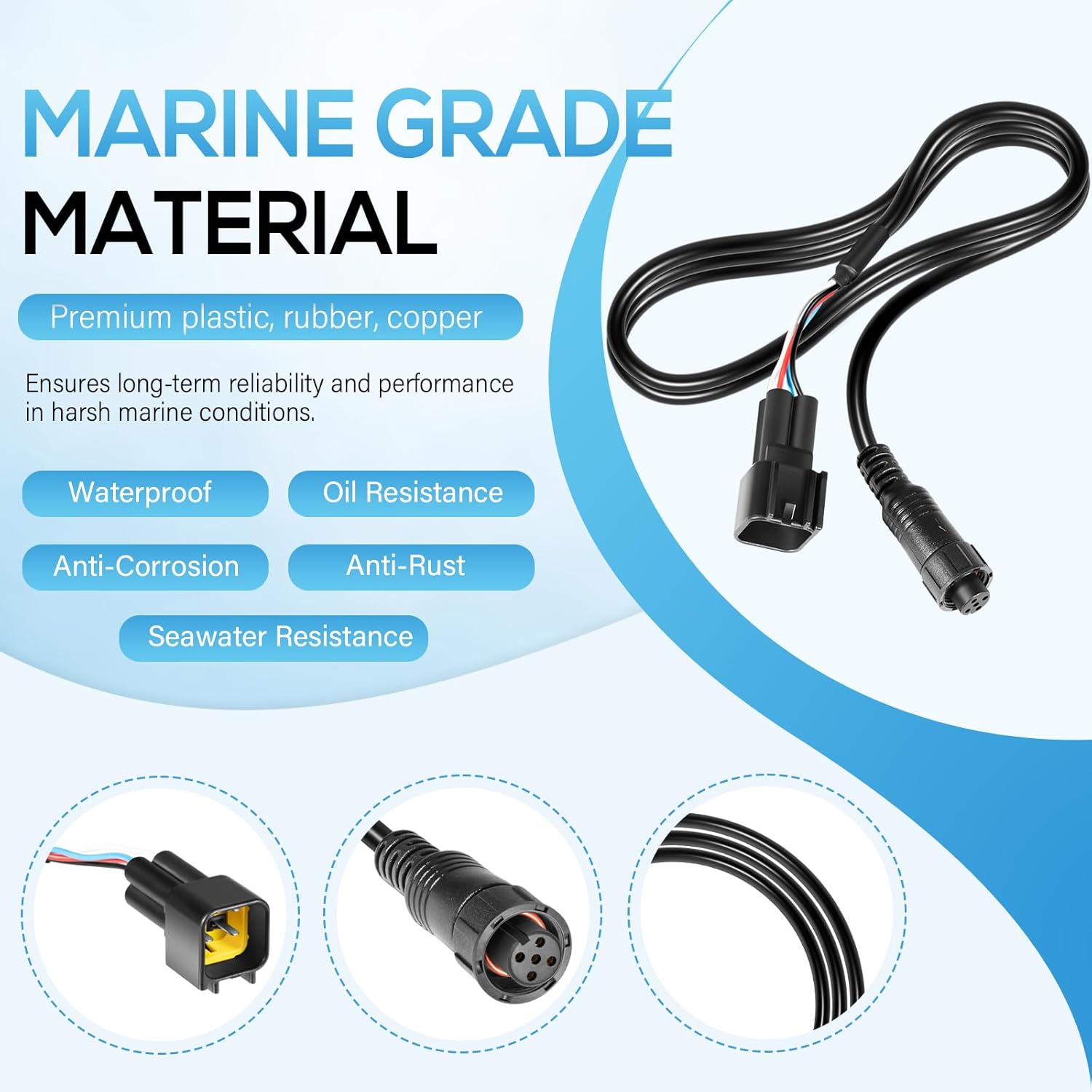 010-12770-00 Adapter Cable Fits for Yamaha Engine Bus, for Garmin J1939 Equipped GPSMAP Chartplotters (3FT, Waterproof)