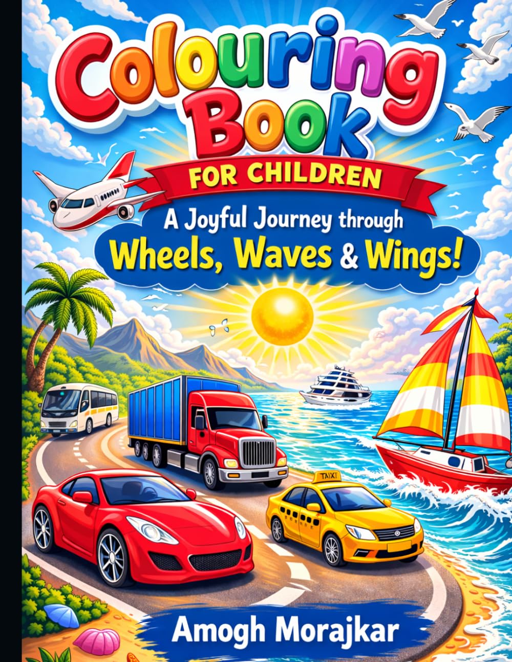 Transport Colouring Book: A Joyful Journey Through Wheels, Wings, and Waves
