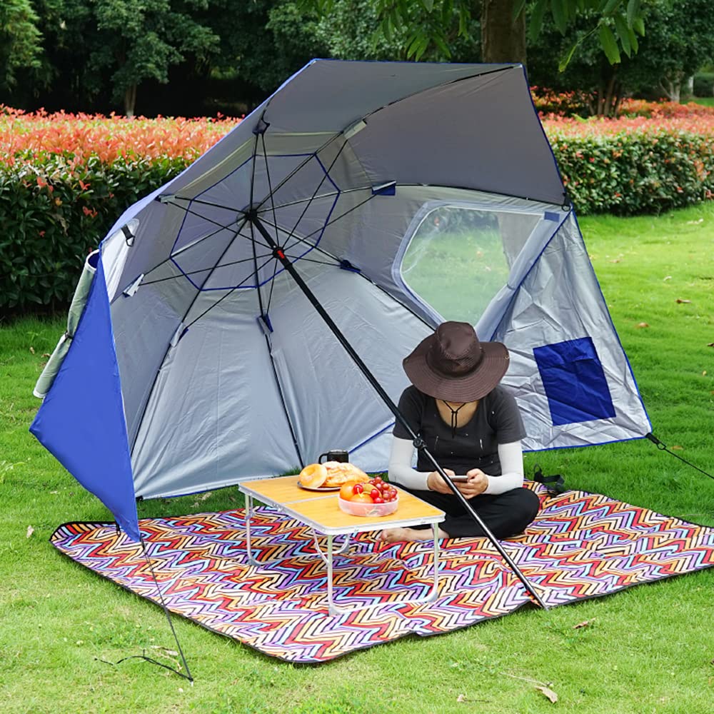 Parasol z Baldachimem Przeciwsłonecznym Wodoodporny Wędkarstwo Camping Wydarzenia na Plaży