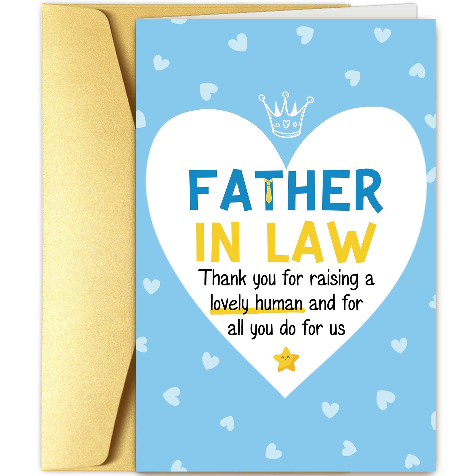 Funny Father’s Day Card for Father-in-Law, Father in Law Appreciation Card, Fathers Day Gift for FIL
