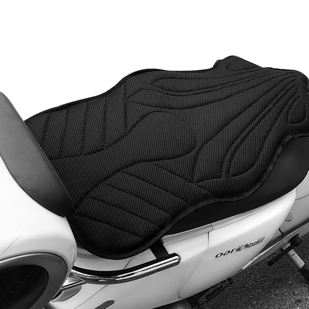 STHIRA® Motorcycle Seat Cushion Two Seat Universal Motorcycle Seat Cushion 3D Shock Absorption