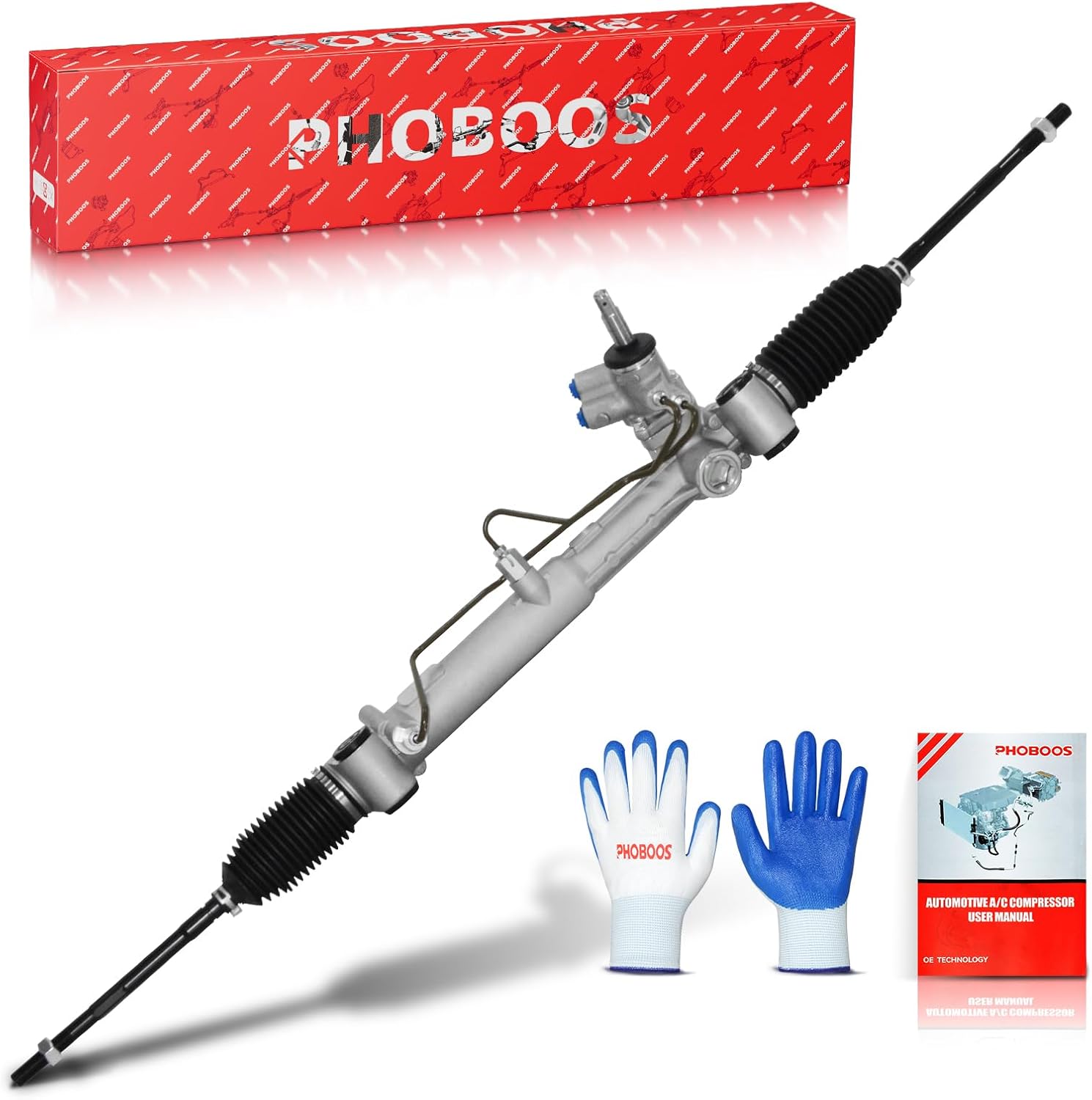PHOBOOS Hydraulic Power Steering Rack and Pinion Assembly Compatible with Chrysler 300 2011-2014, Dodge Charger 2011-2020 & Challenger 2011-2014, New Unit, Direct Fit, Ref. 22-3082