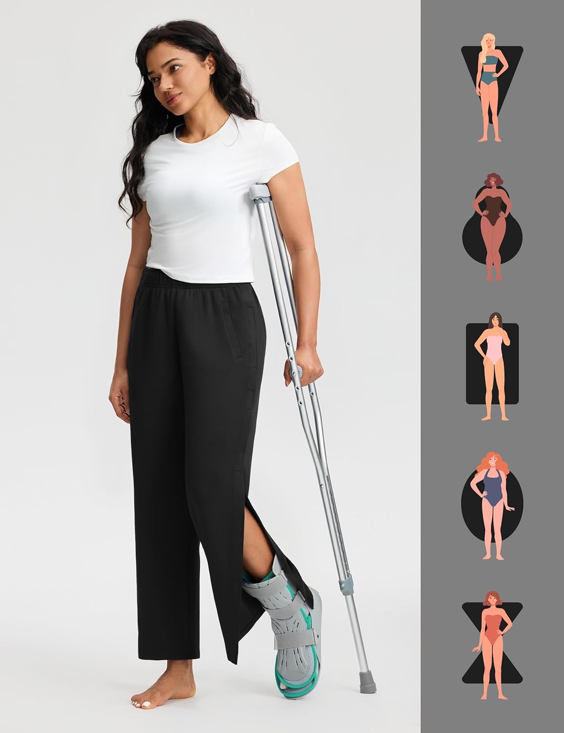 Tear Away Pants for Women Loose Side Full Open Sweatpants Pockets Breakaway Pant Post Surgery Adaptive Clothing - Image 6