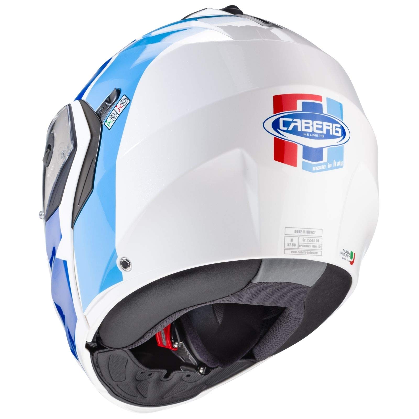 Caberg Duke II Impact Foldable Helmet XL (61/62) White/Red/Blue