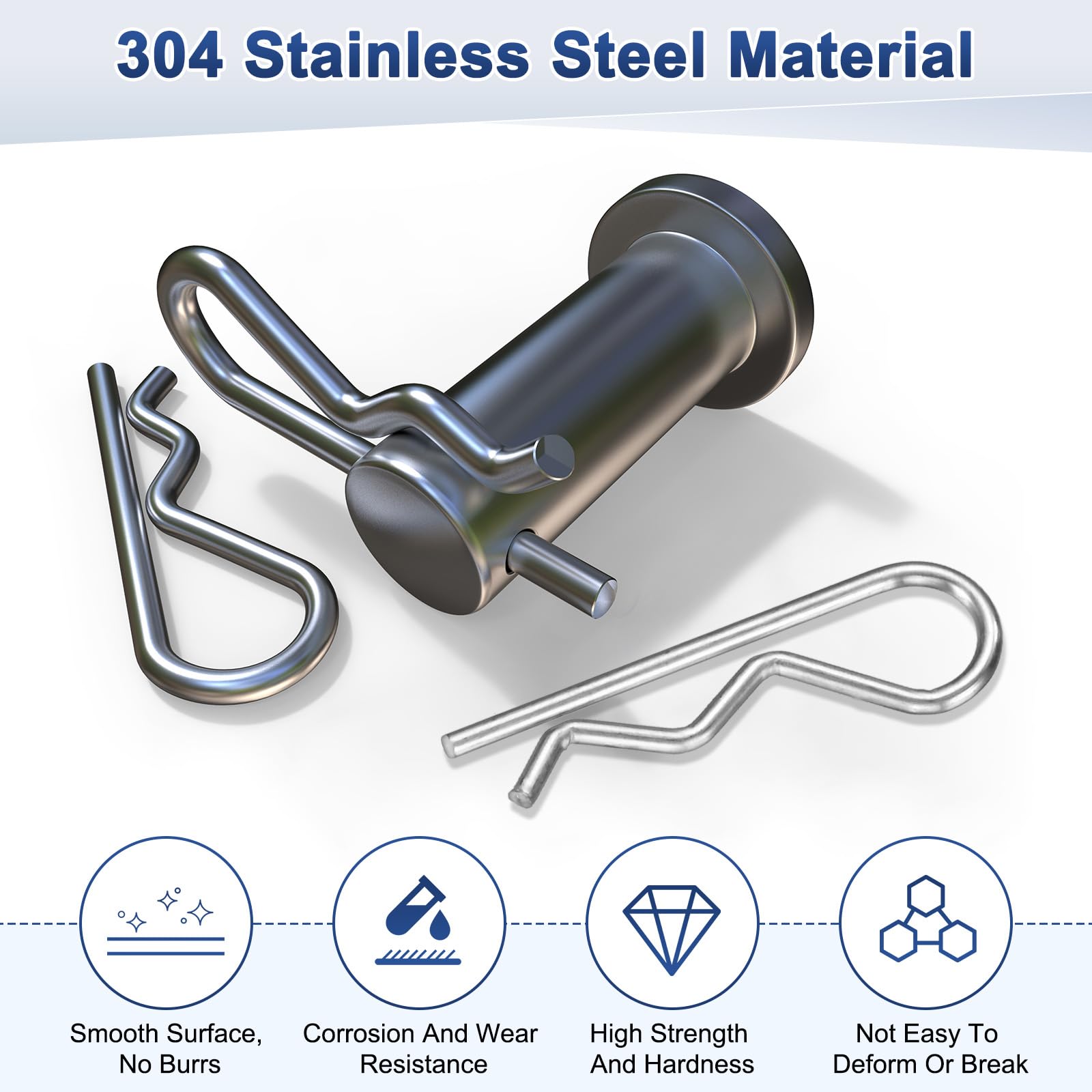 M METERXITY 50-Pack R-Shaped Cotter Pin - Image 2