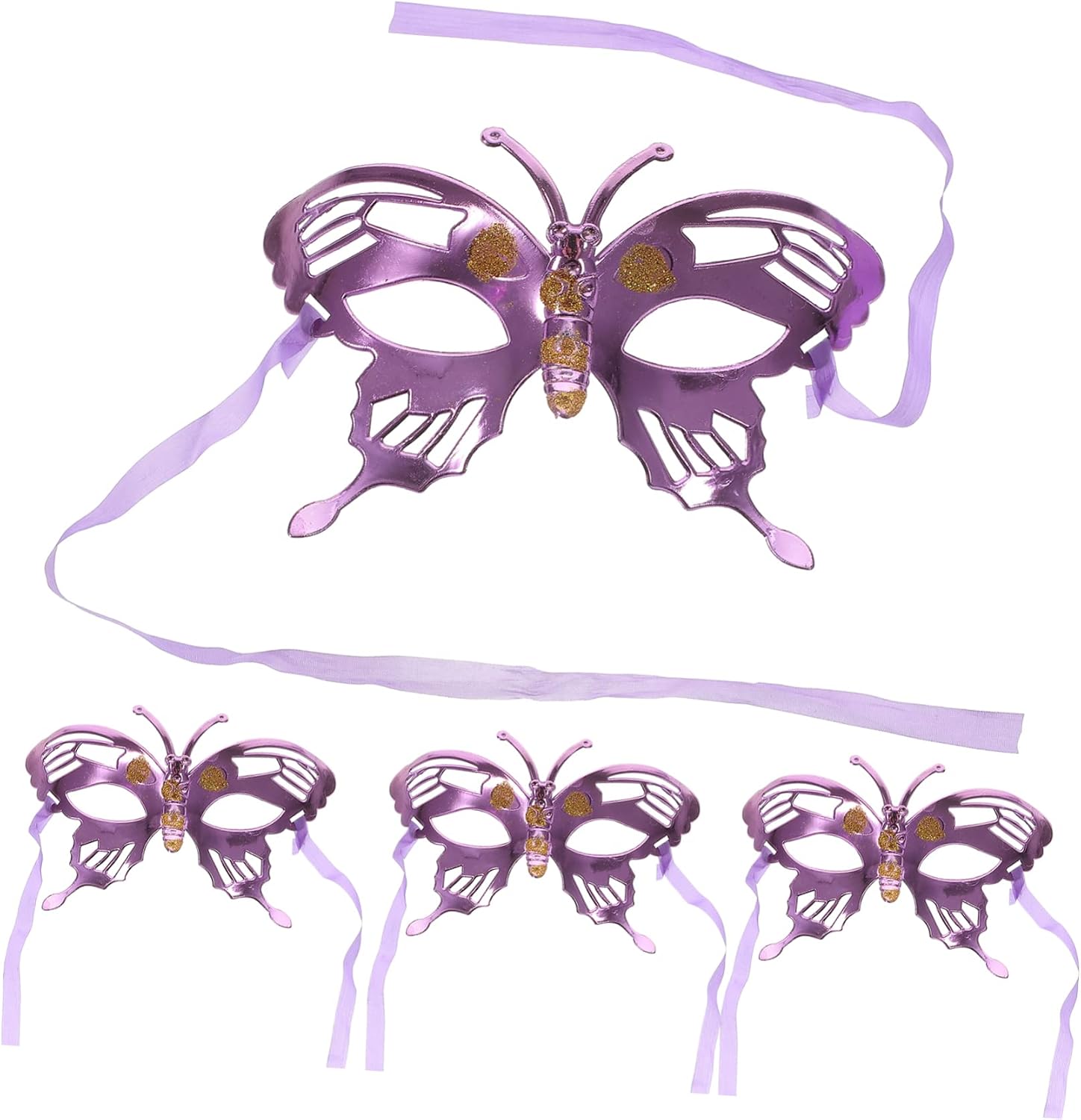 MAGICLULU Halloween Butterfly Masquerade Mask 4pcs Plastic Women Party Prop