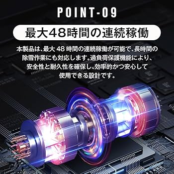 Amazon.co.jp: 除雪機 小型 LEDライト 家庭用 軽量 除雪幅50cm 除雪高