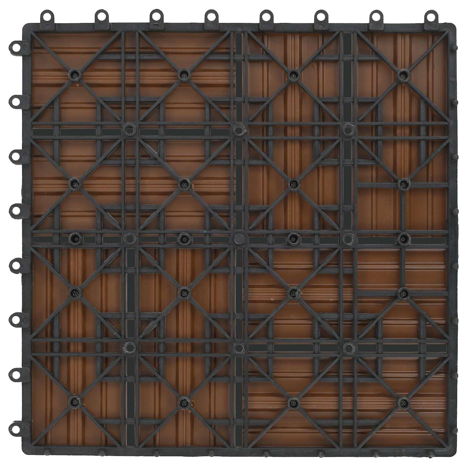 Generisch Terrassenfliese 22 STK. Teak 30 x 30 cm WPC,Haushaltsbedarf,18 kg-3444840
