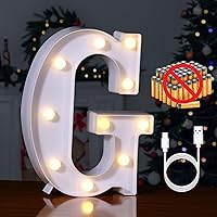 Vista 13 de Foaky LED Letter Lights Sign Marquee Light Up Letters Sign for Night Light Wedding/Birthday Party Battery Powered Christmas Lamp Home Bar