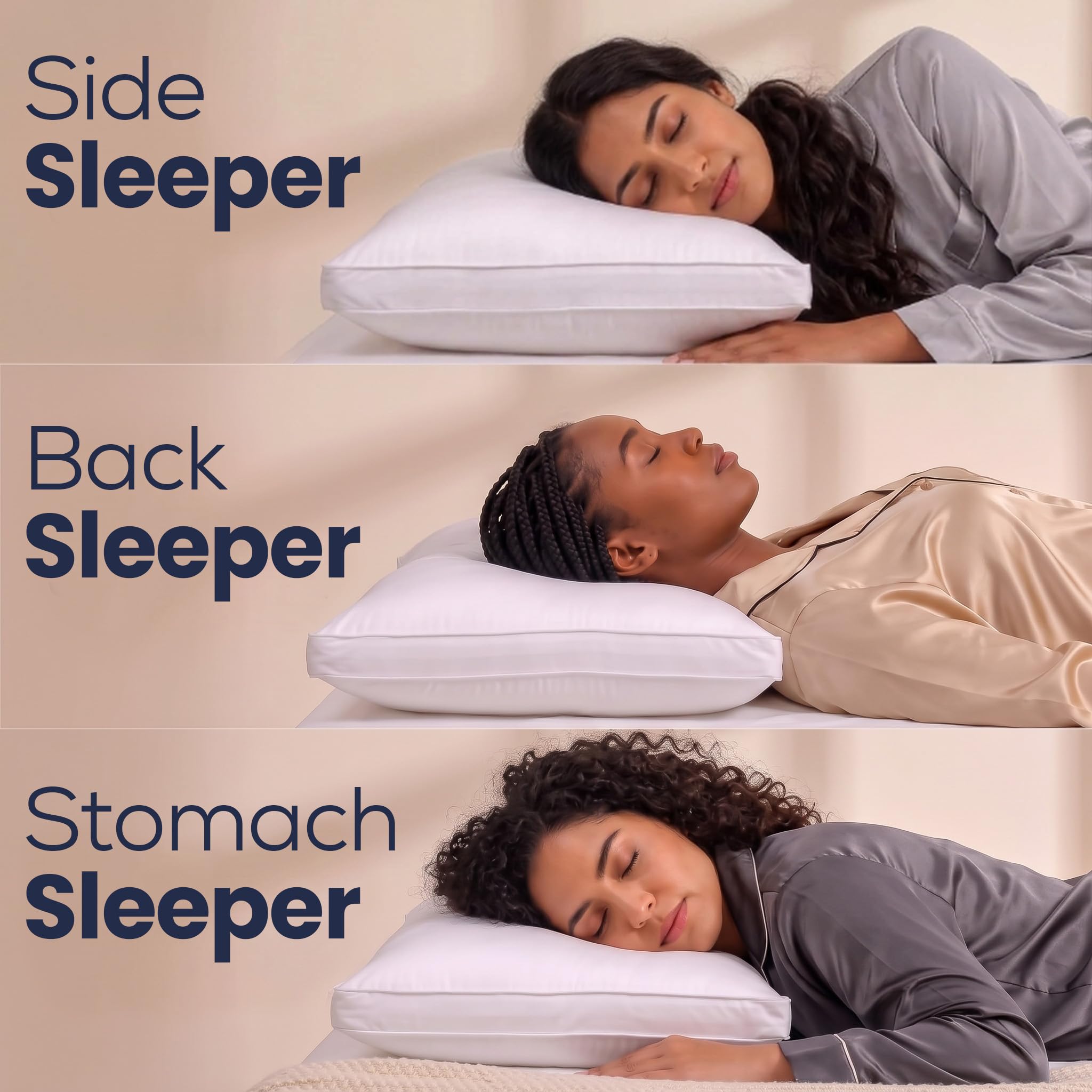 Utopia Bed Pillow Set - Queen Size, Hotel Comfort -6