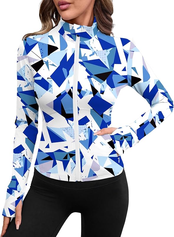 campera activa ligera para mujer con cremallera completa para entrenamiento, correr, yoga, atlética, ropa de abrigo con bolsillos