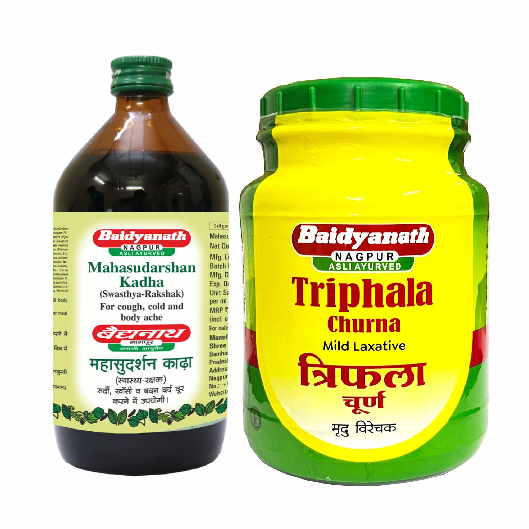 Baidyanath Mahasudarshan Kadha - 450 ml & Baidyanath Nagpur Triphala Churna, Vitamin C, Iron & Zinc, Natural,Pack of 500 g-picture-38