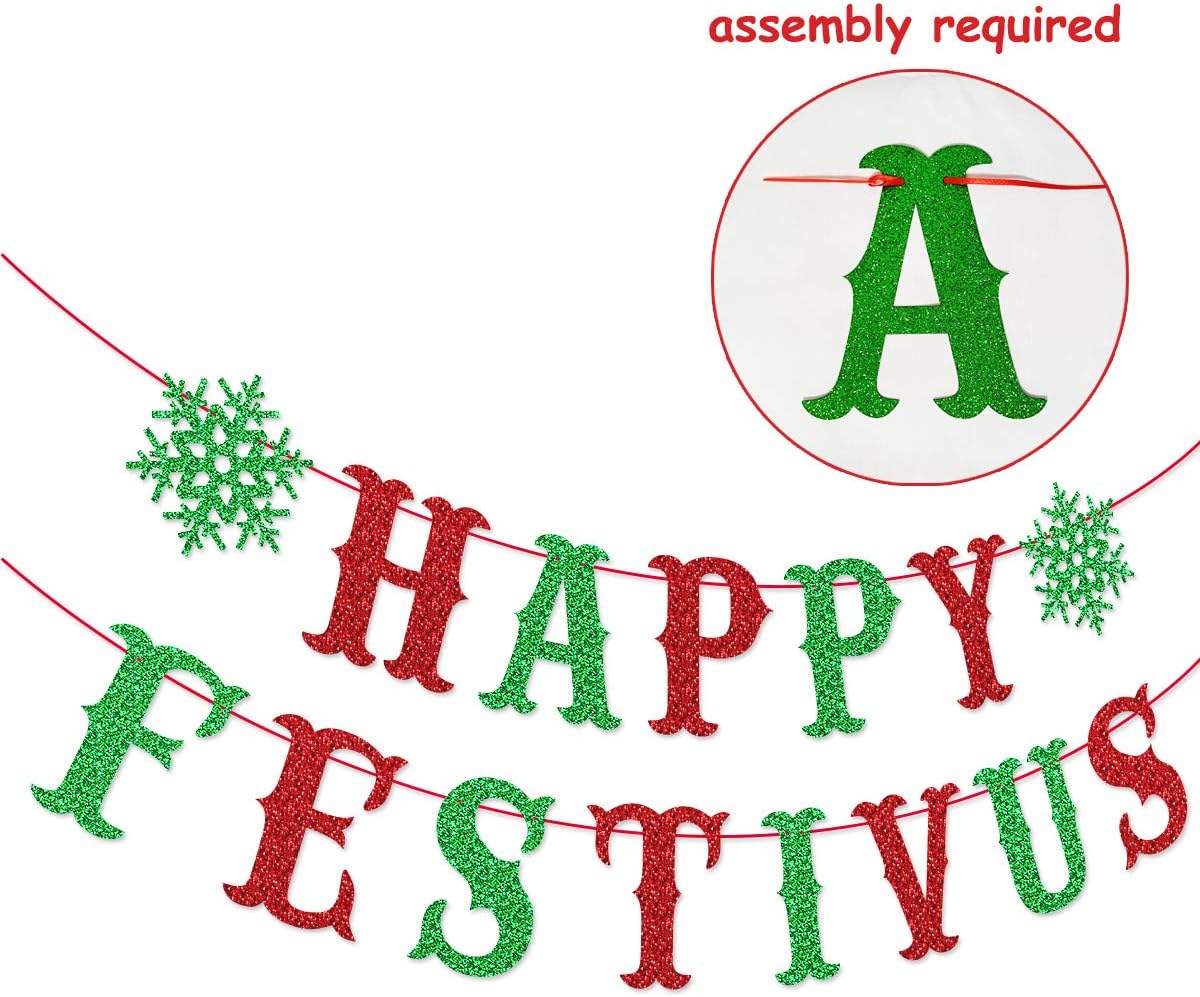 Happy Festivus Banner For Funny Christmas Holiday Seinfeld Christmas Decorations - Image 2