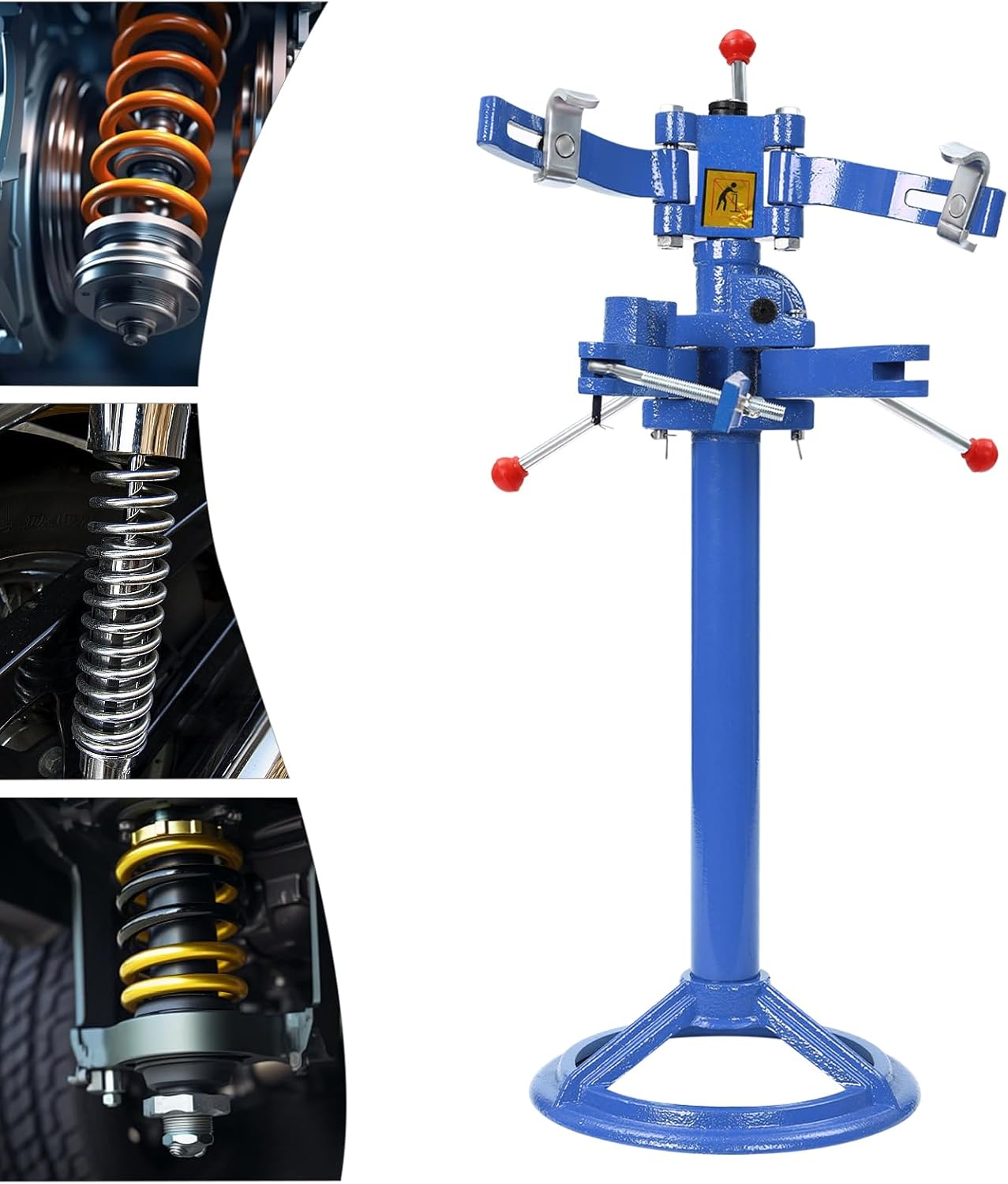 Suspension Hand Operated Spring Compressor, 2200LBS Vehicle Auto Spring Compressor with 8.27" to 22.44" Height Coil Spring Press Removal Tool for Car Repairing Max. Spring Diameter 15.75In (Blue)
