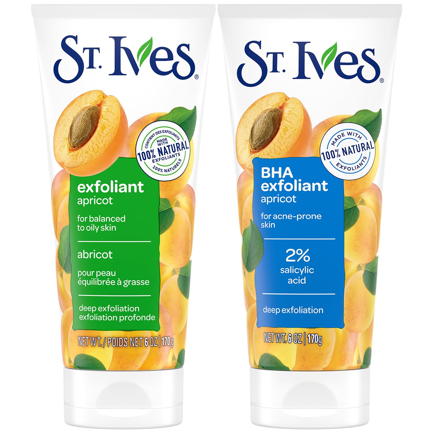 St. Ives Face Scrub Variety 2-Pack, 6 Oz Ea