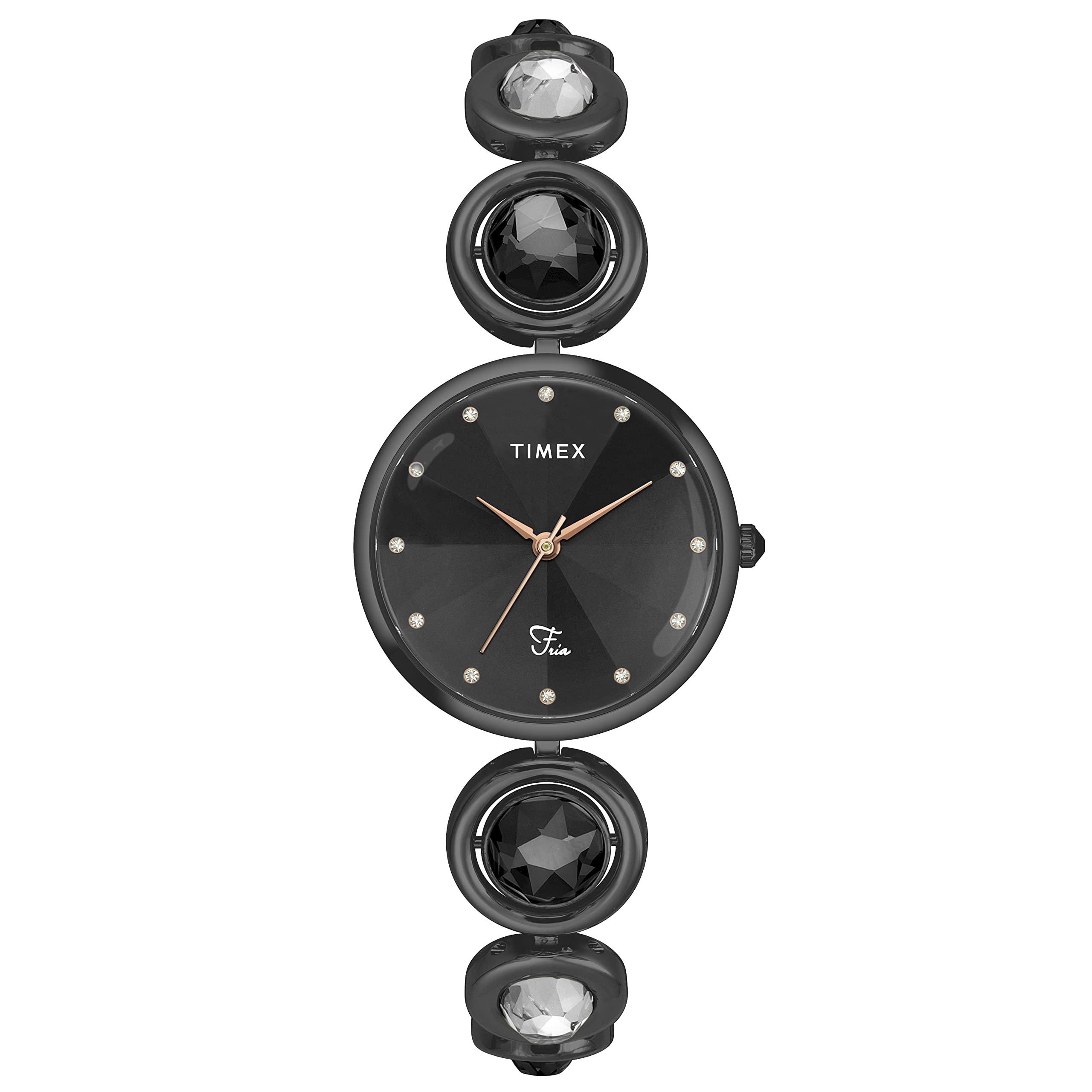 TIMEX Fria Women Black Round Analog Watch - TWEL16401 (B0BQM16YW1) Amazon Price History, Amazon Price Tracker