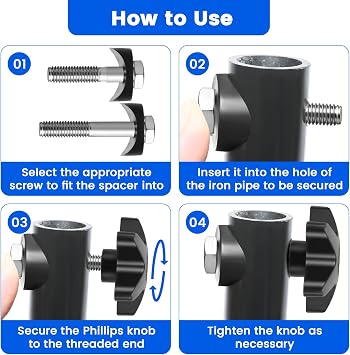 2 Sets Drive Walker Parts Replacement Knobs Kits, Compatible with Various Foldable Rollator Models (Includes 1.34 and 1.73 M6 Screw Rods, 0.75 Half-Round Washers, Cross and Star-Shaped Knobs)