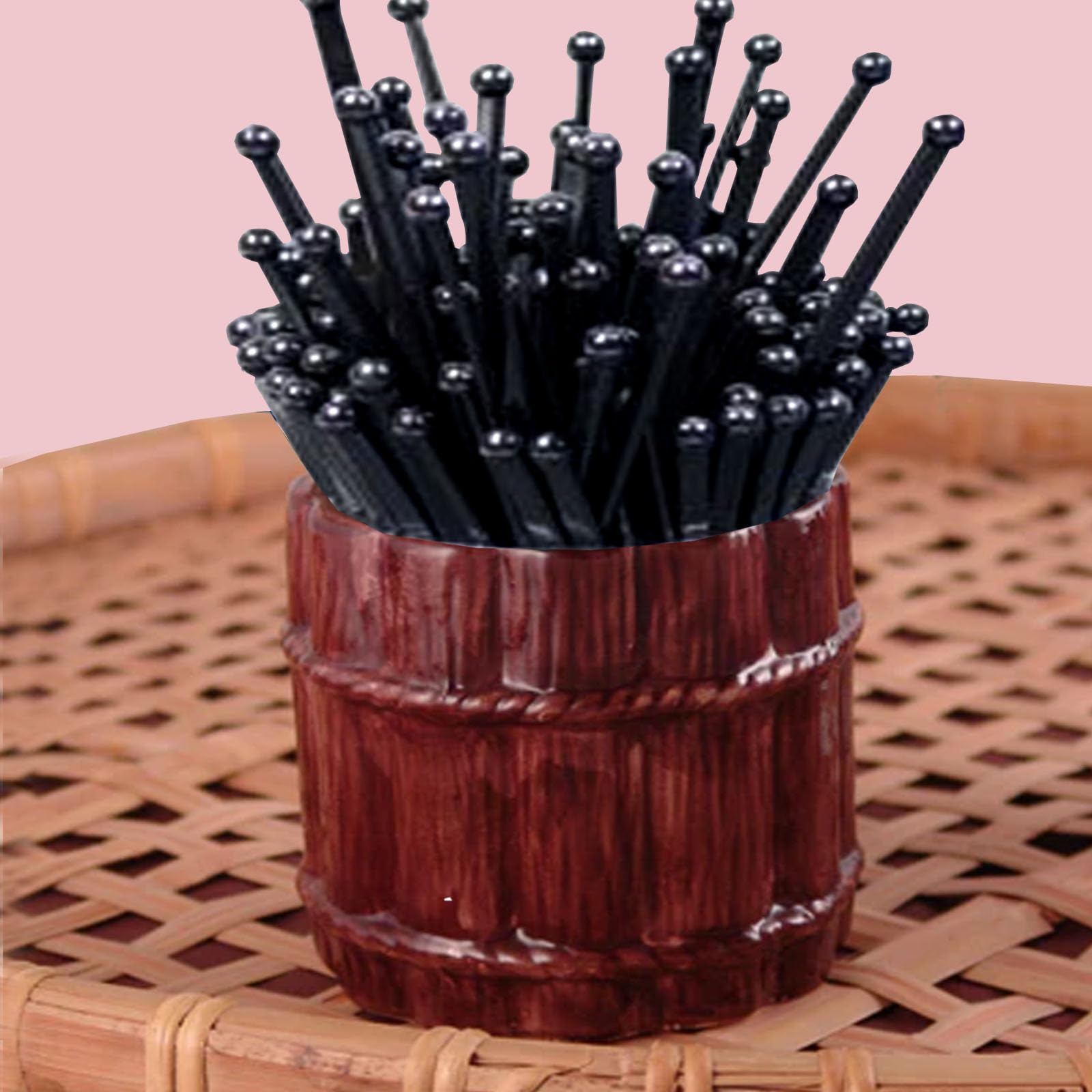 BarConic Ball Head Stirrers - Black (Bag of 500)