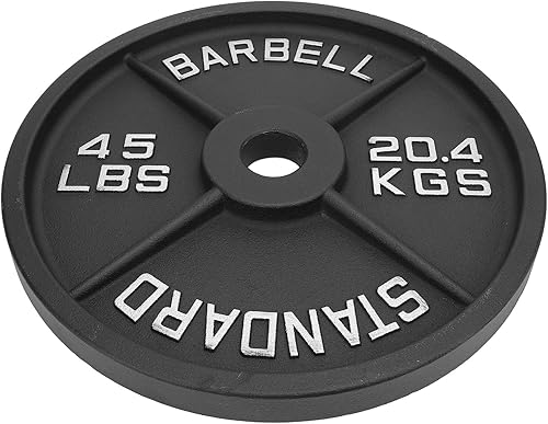 Miniatura 3 de 45LB Barbell Plate, Alloy Steel Cast Iron, 4 Design for Strength Training - High Strength, Long Lasting Durability, Ideal for Weightlifting and