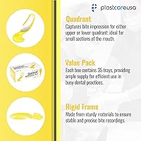 Vista 2 de 35 bandejas de impresión de registro de mordeduras dentales, 1 caja de 35 bandejas de mordida