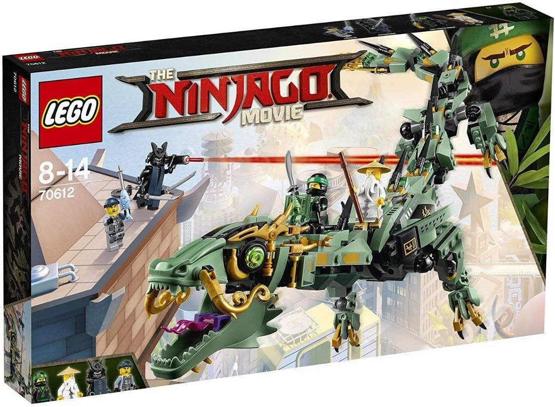 NINJAGO Movie Green Ninja Mech Dragon 70612 Ninja Toy with Dragon Figurine Building Kit (544 Pieces)