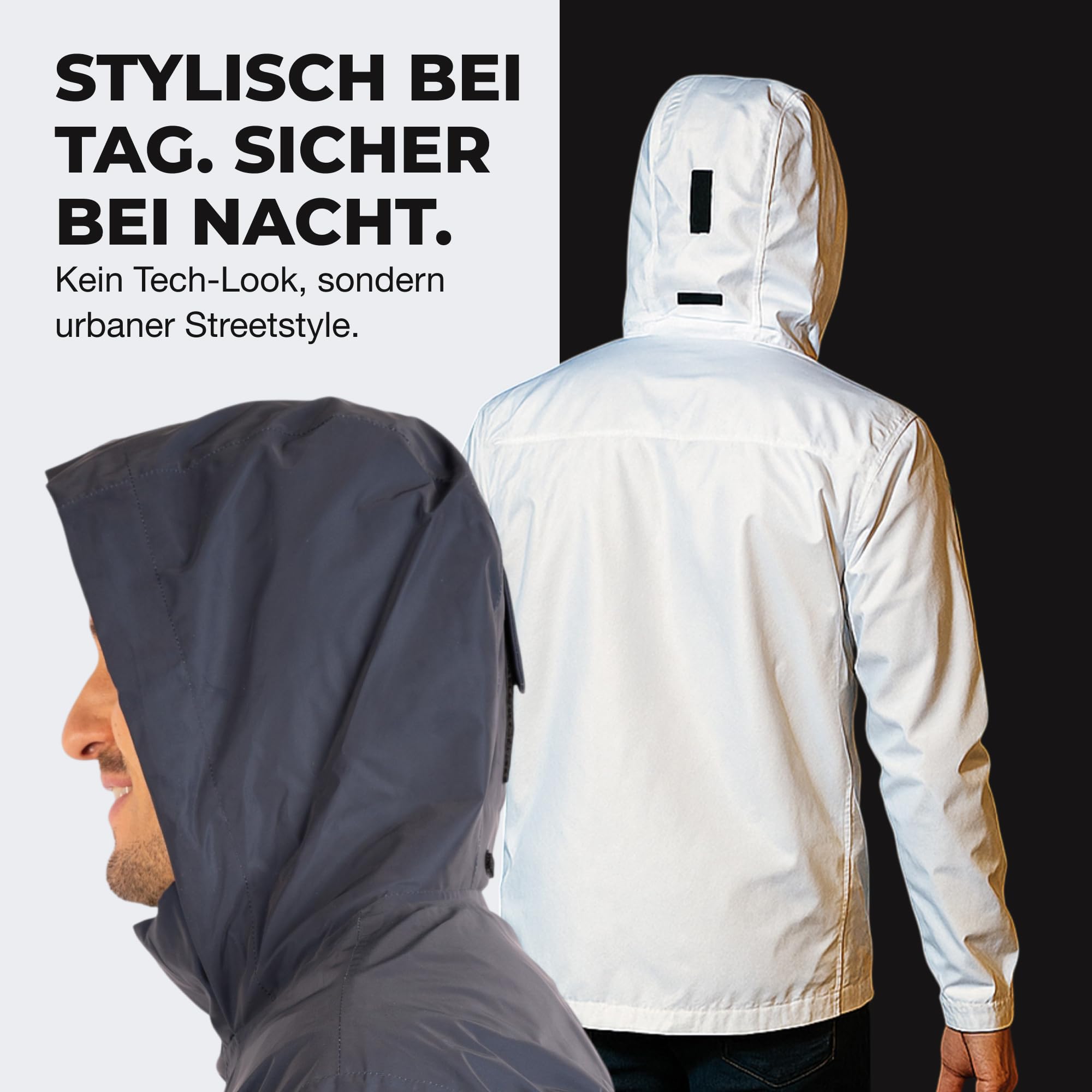 Valkental - Reflektierende & Wasserdichte 3in1 Jacke Herren [Fleece Zipp-In & Verstaubare Kapuze] Geeignet als Winterjacke, Regenjacke & Fahrradjacke - 10.000mm Wassersäule - Doppel Reißverschluss